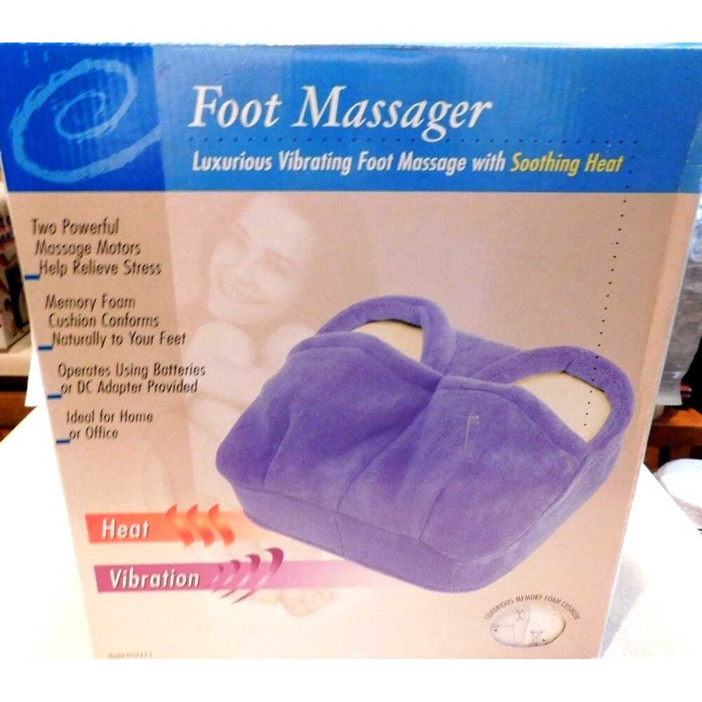 Foot Massager Memory Foam Vibrating and Heat Stress Reliever Model # H-0742-2